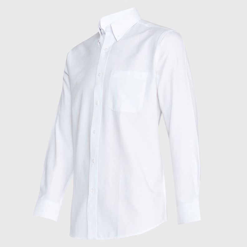 Camisa Oxford B/Pegado M/L Blanco-1