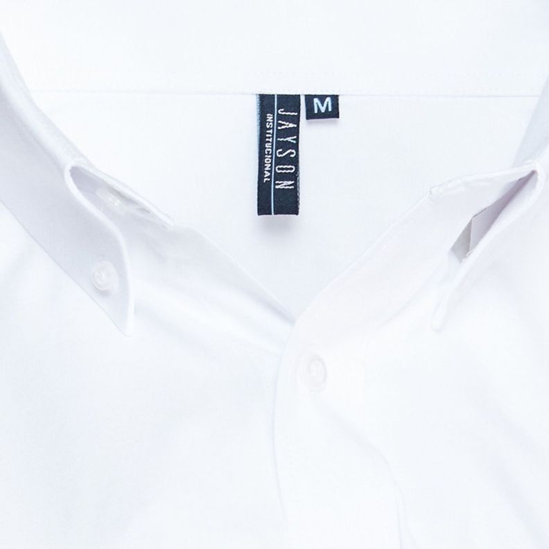 Camisa Oxford B/Pegado M/L Blanco-3
