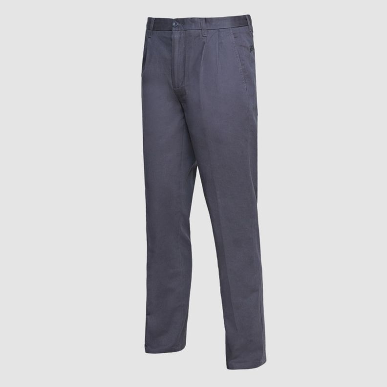 Pantalón Gabardina 100% Algodón C/Pinzas Hombre-1
