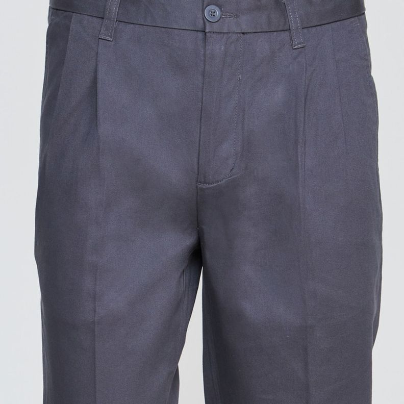 Pantalón Gabardina 100% Algodón C/Pinzas Hombre-3