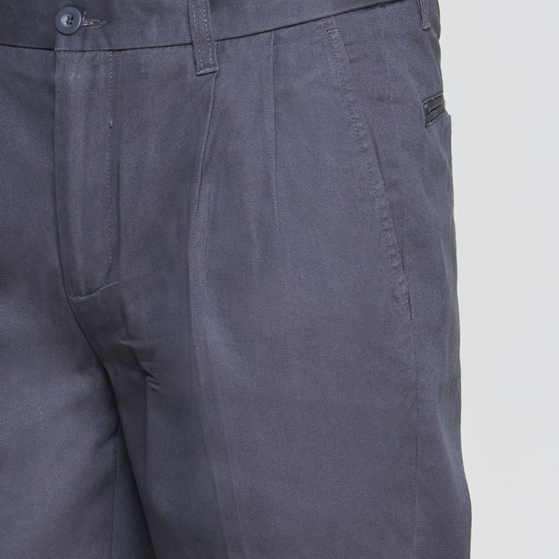 Pantalón Gabardina 100% Algodón C/Pinzas Hombre-4