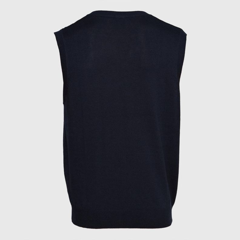 Sweater Cuello V Unisex S/M Azul marino-3