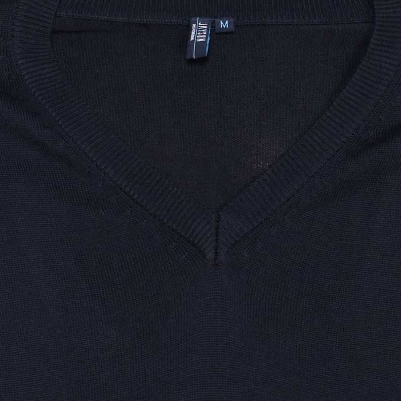 Sweater Cuello V Unisex S/M Azul marino-4