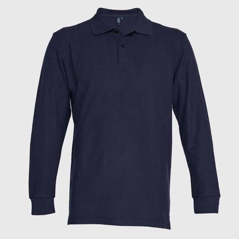 Polera Pique Hombre 80/20 M/L Azul marino-0