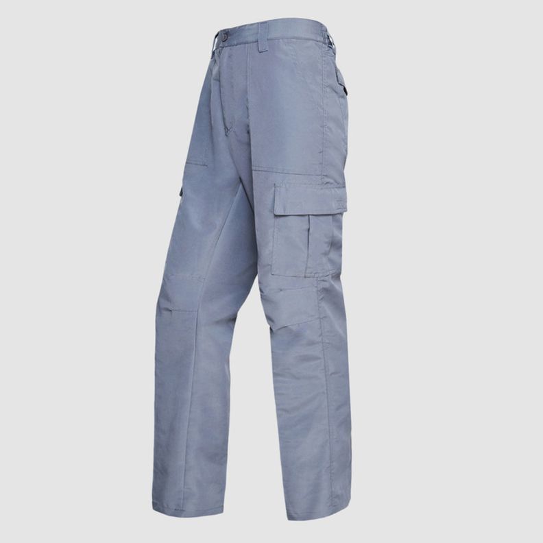 Pantalón Cargo Poplin Cintura Elasticada Gris-1