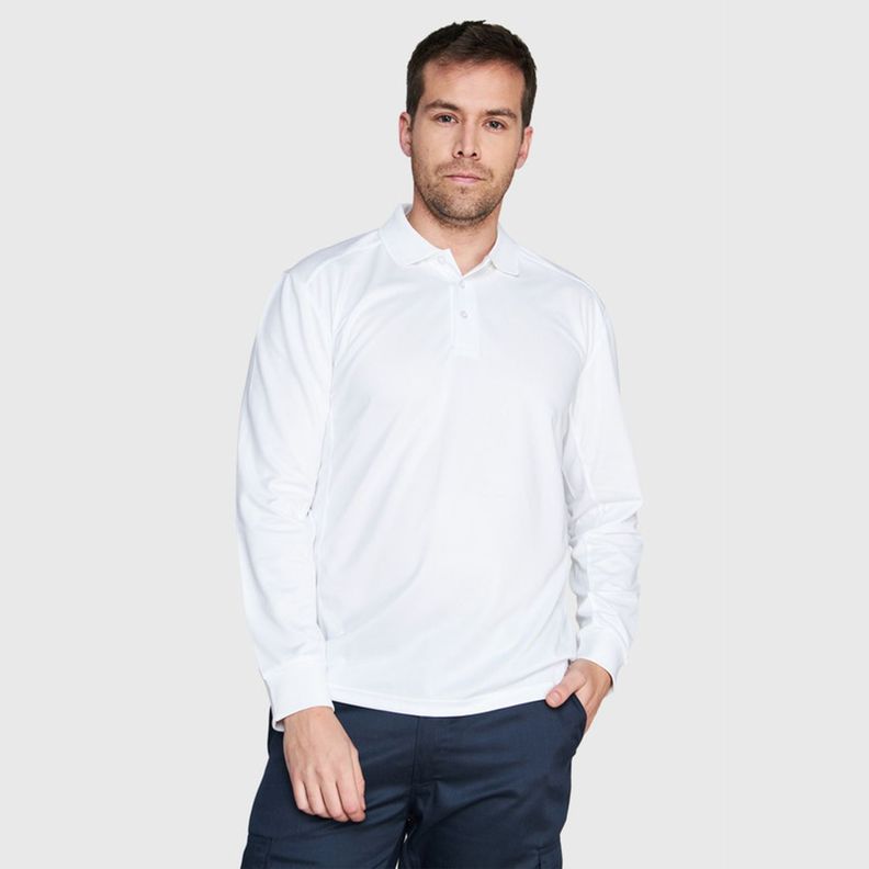 Polera Dry Fit Hombre M/L Blanco-0