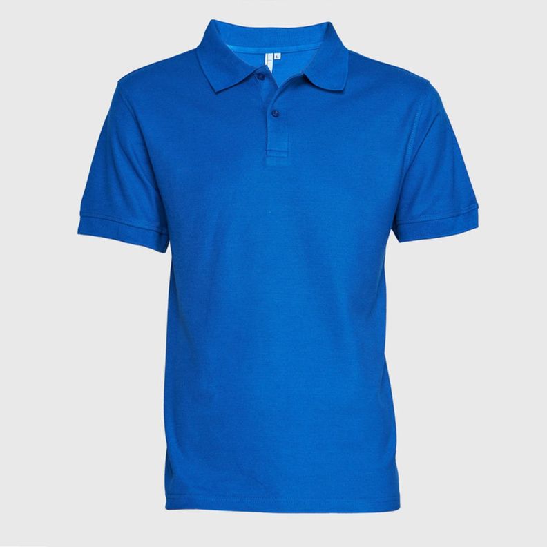 Polera Pique Tc Mc Hombre Azul-1