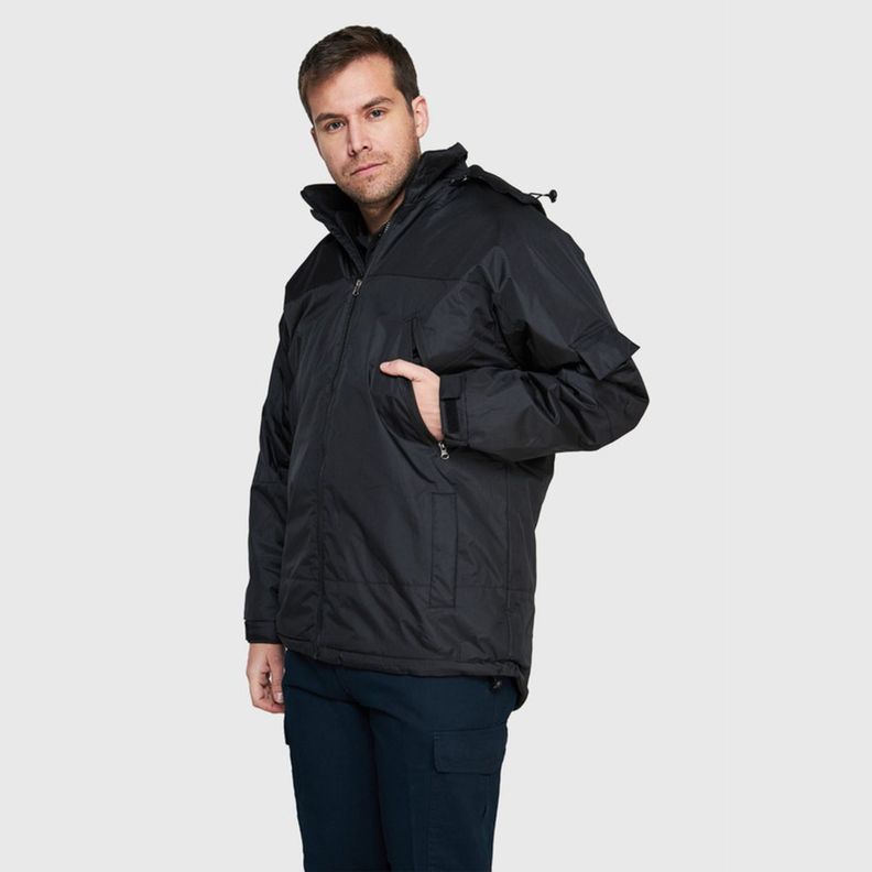 Parka Basica Hombre Negro-0