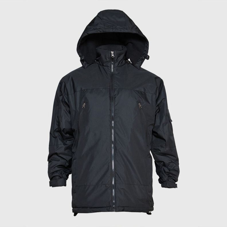 Parka Basica Hombre Negro-1