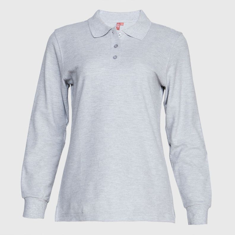 Polera Pique Mujer 80/20 M/L Gris oscuro-1