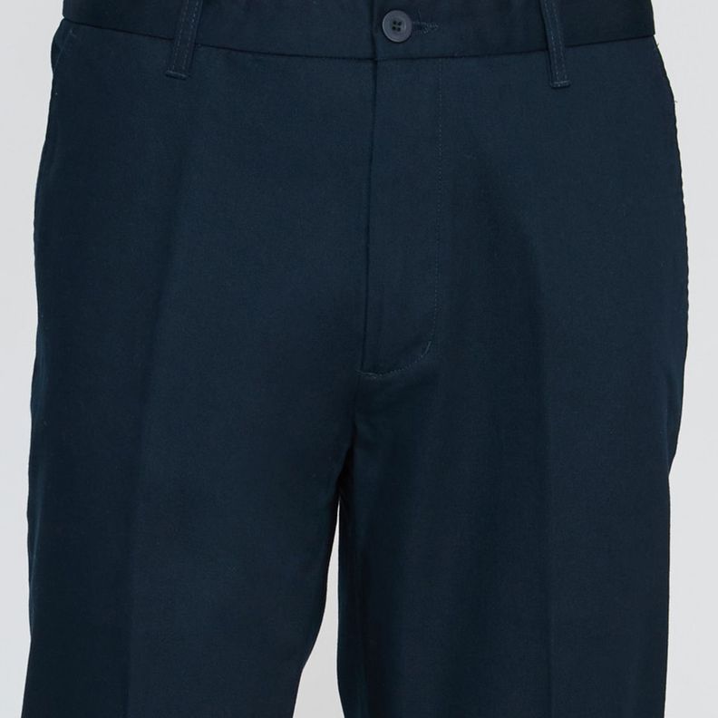 Pantalón Gabardina Hombre S/Pinzas Azul marino-3