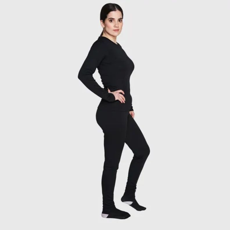 Primera Capa Mix Polera y Pantalón Mujer Negro-0