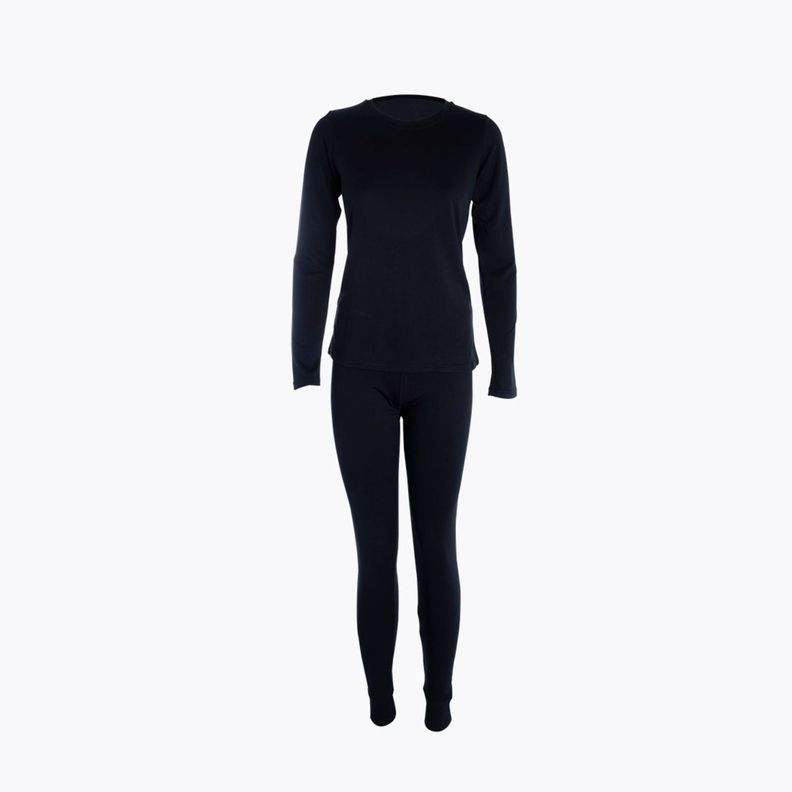 Primera Capa Mix Polera y Pantalón Mujer Negro-1