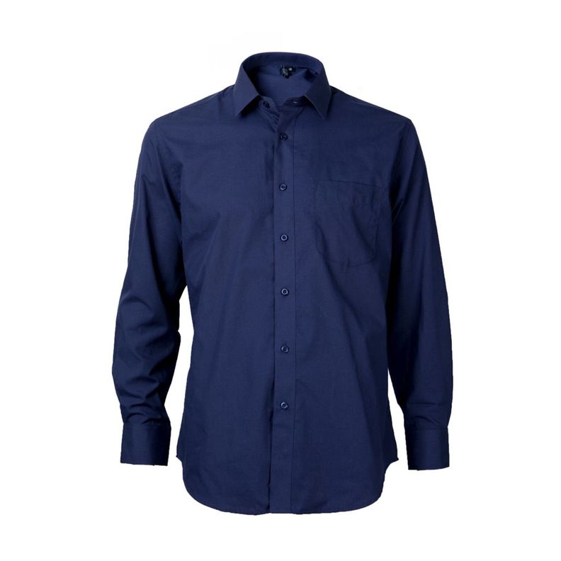 Camisa Trevira  Ml Comfort Azul marino-0