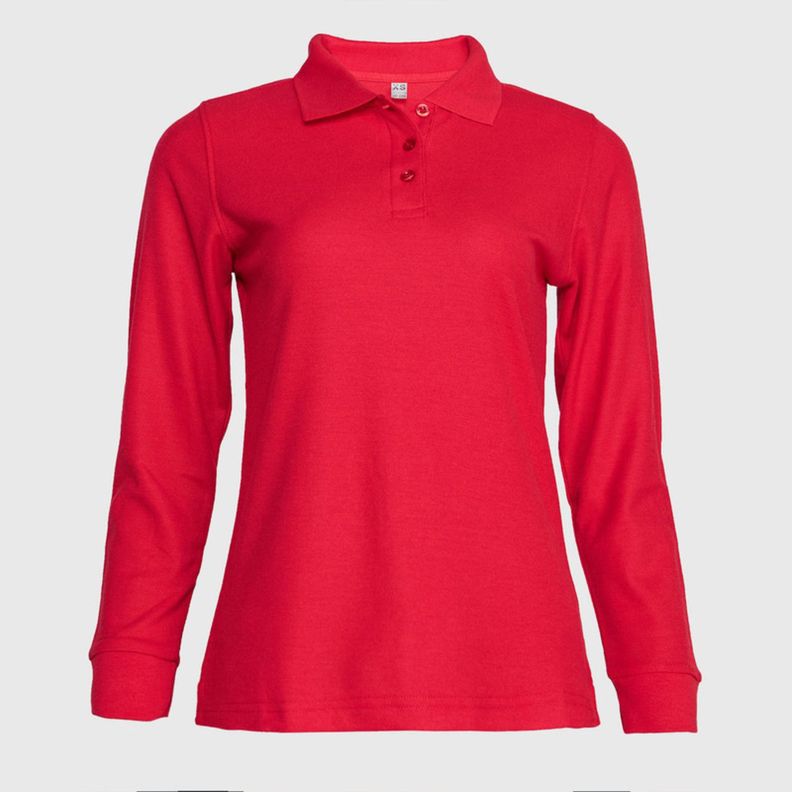 Polera Pique Tc Ml Mujer Rojo-1