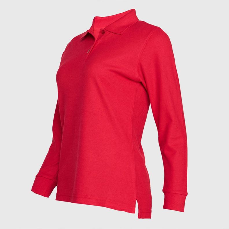 Polera Pique Tc Ml Mujer Rojo-2