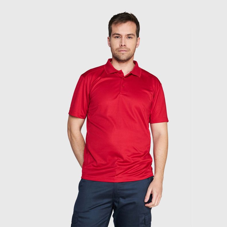 Polera Dry Fit Hombre M/C Rojo-0