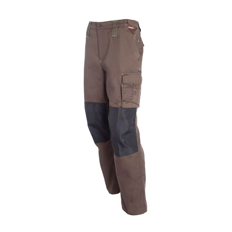 Pantalón Cargo Con Refuerzo Hombre T/C 80/20 Café-1