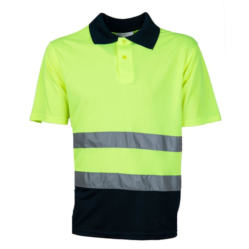 Polera Alta Visibilidad MC Cuello Camisero Amarillo-0