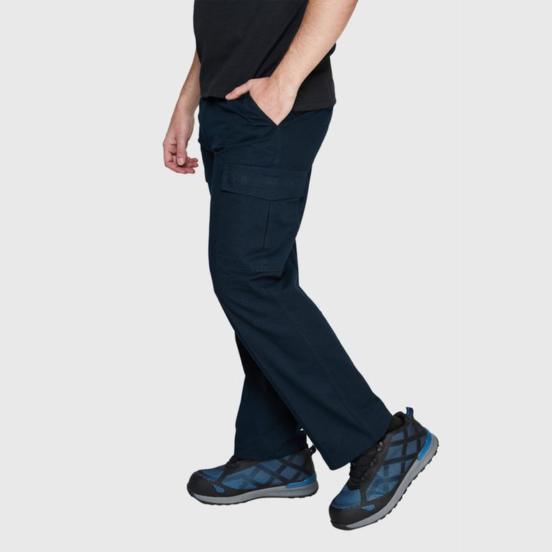 Pantalón Cargo Gabardina Hombre Azul marino-0