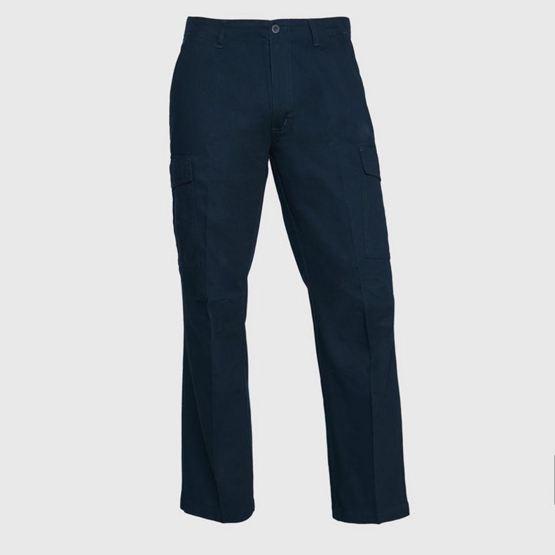 Pantalón Cargo Gabardina Hombre Azul marino-1