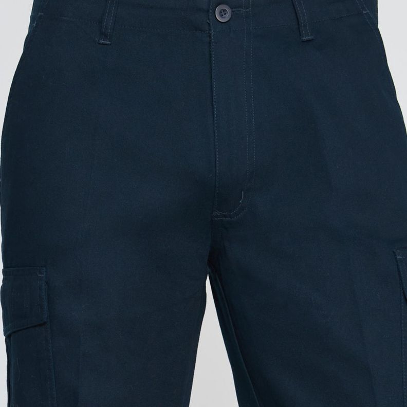 Pantalón Cargo Gabardina Hombre Azul marino-4