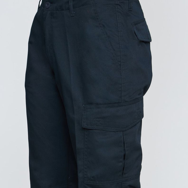 Pantalón Cargo Gabardina T/C Hombre Azul marino-4