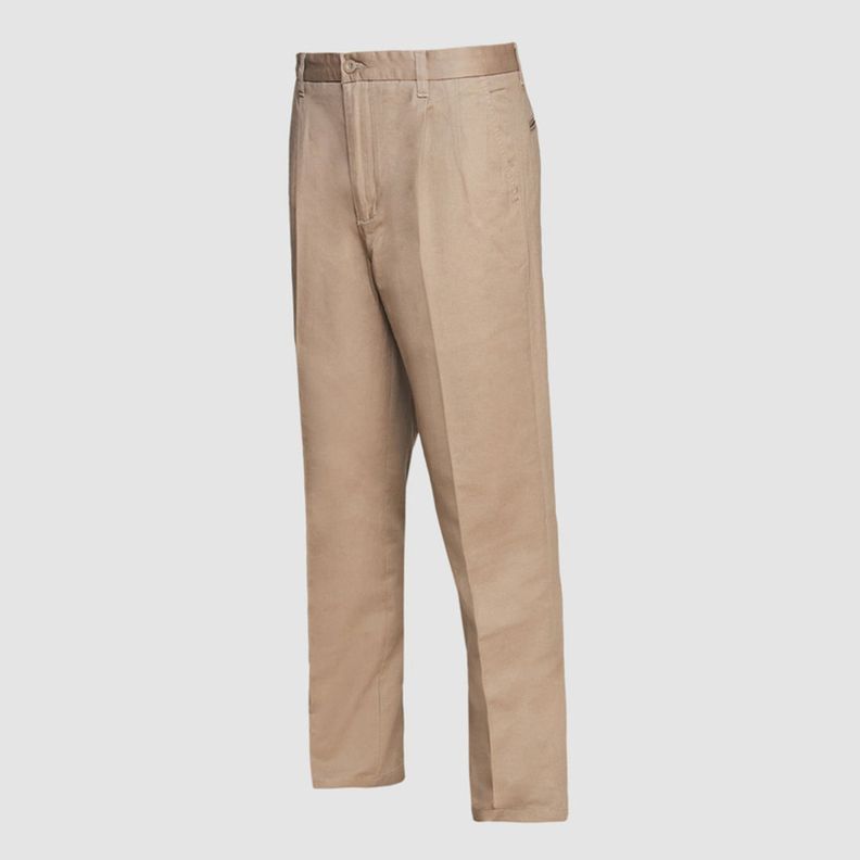 Pantalón Gabardina 100% Algodón C/Pinzas Hombre-1