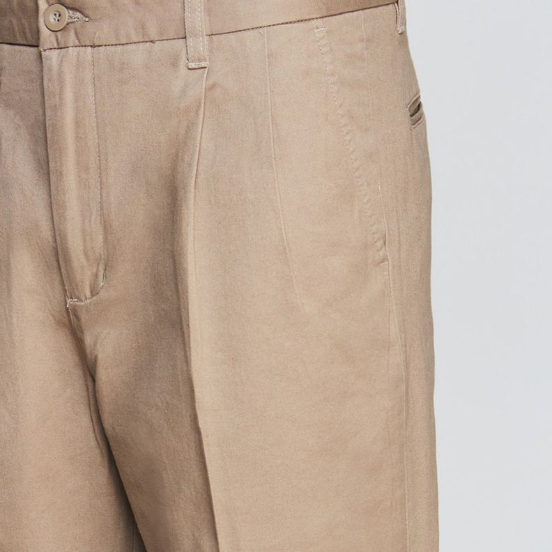 Pantalón Gabardina 100% Algodón C/Pinzas Hombre-4