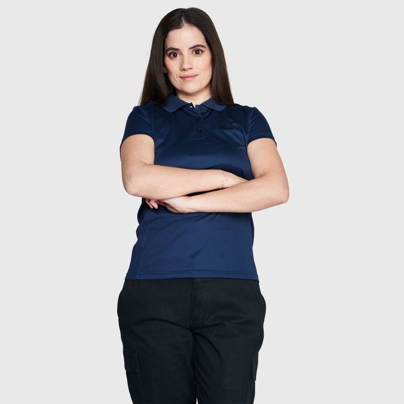 Polera Dry Fit Mujer M/C Azul marino-0