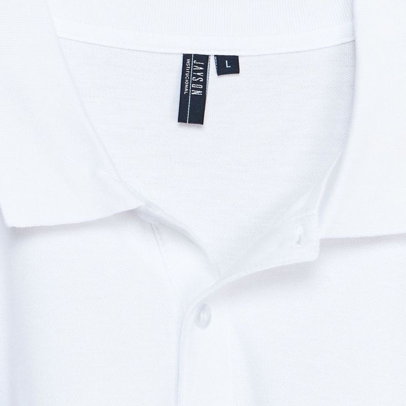 Polera Pique Hombre 80/20 M/L Blanco-4