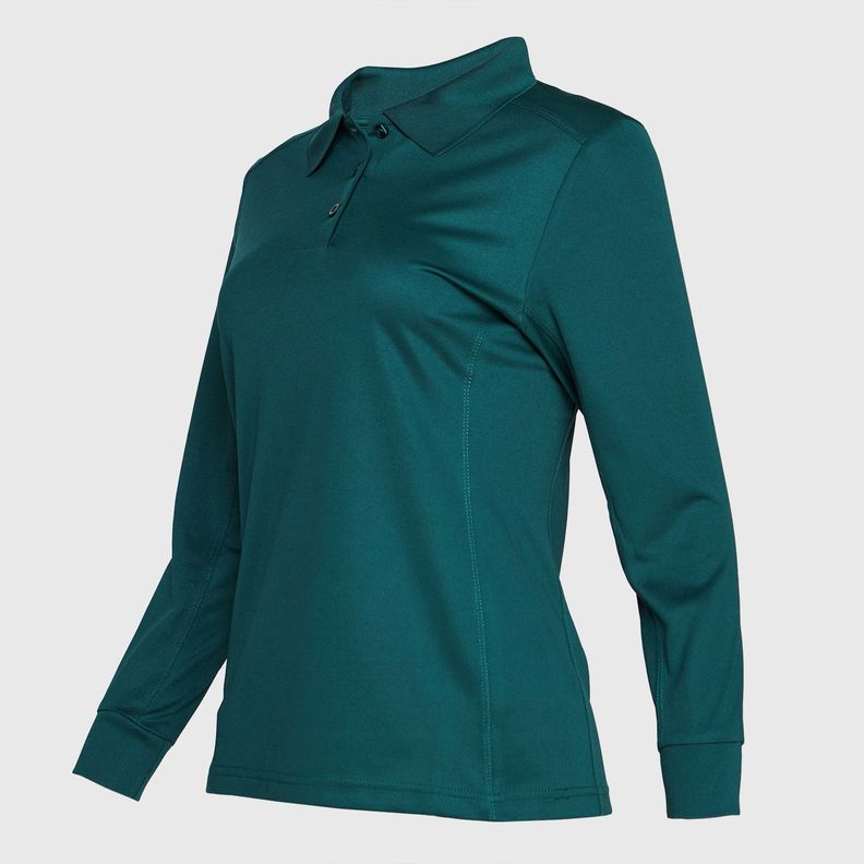 Polera Dry Fit Mujer M/L Verde petróleo-1