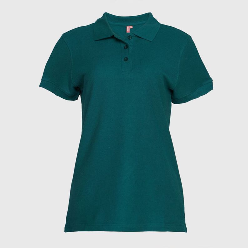 Polera Pique Mujer 80/20 M/C Verde musgo-1