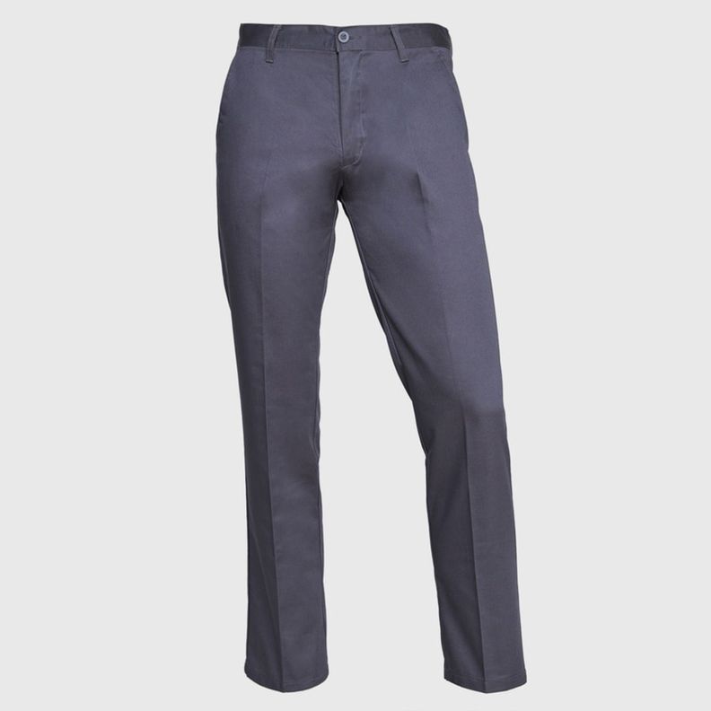 Pantalón Gabardina T/C Hombre Gris oscuro-0