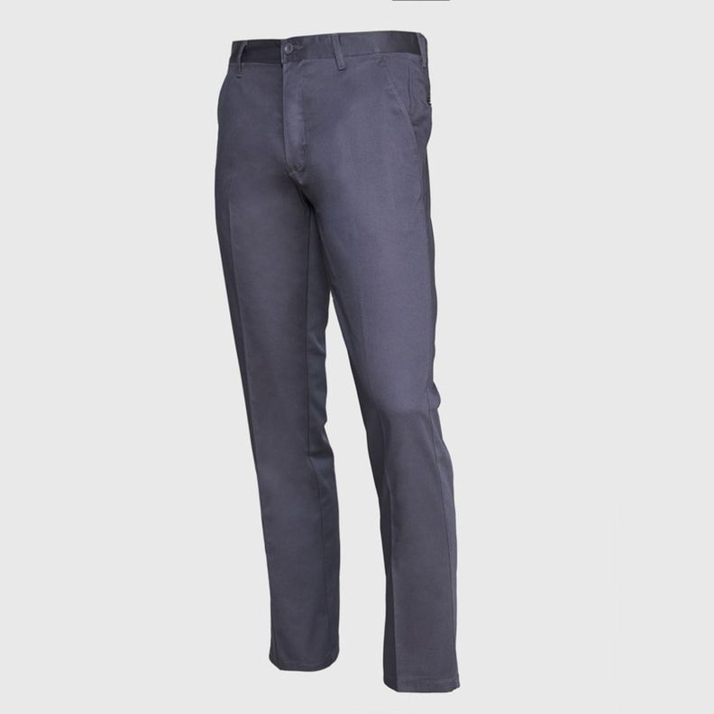 Pantalón Gabardina T/C Hombre Gris oscuro-1