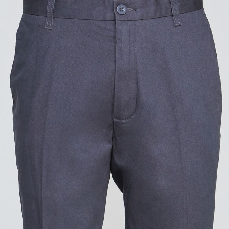 Pantalón Gabardina Hombre S/Pinzas Gris oscuro-4