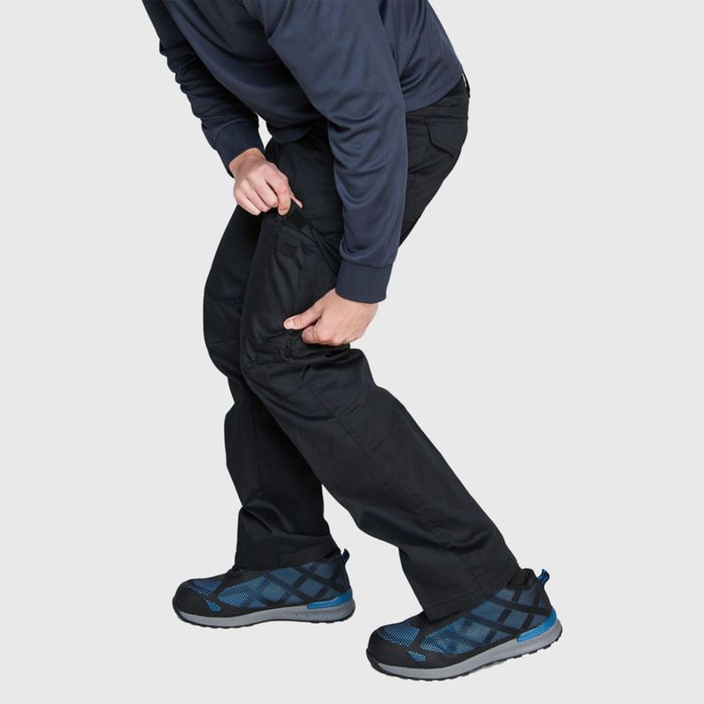 Pantalón Cargo Gababardina Cintura Elasticada Negro-0