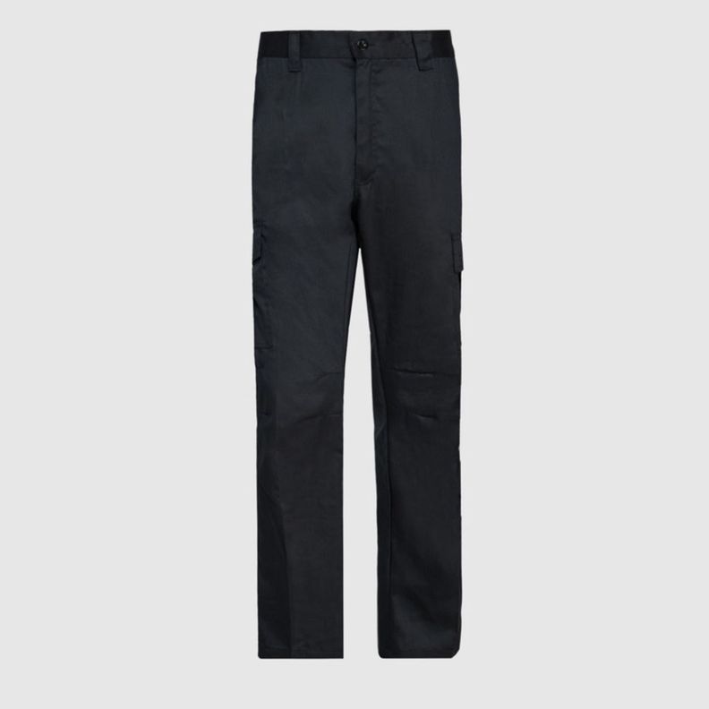 Pantalón Cargo Gababardina Cintura Elasticada Negro-1