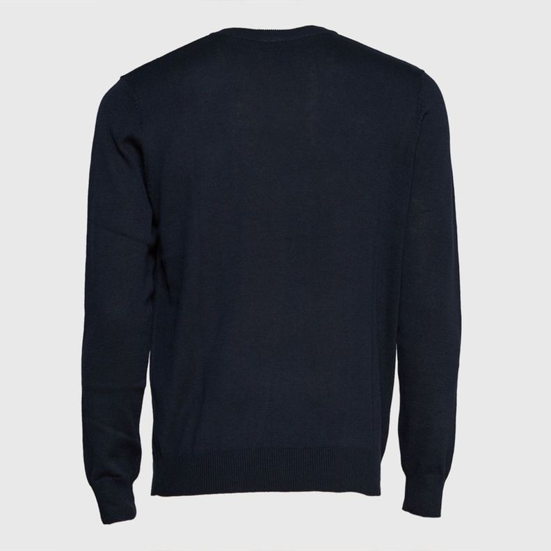 Sweater Cuello V Unisex M/L Azul marino-2