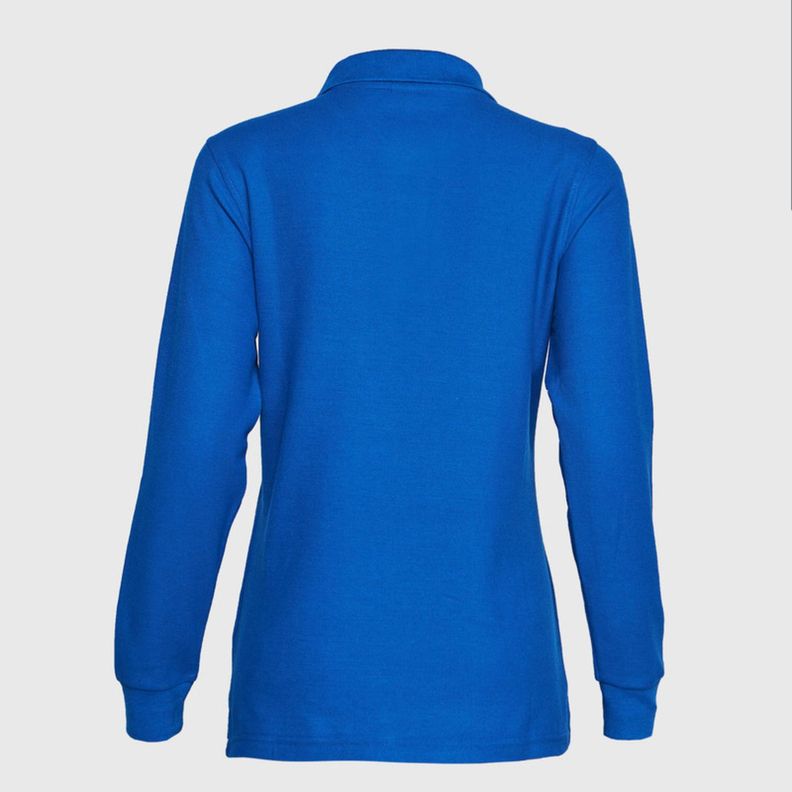 Polera Pique Tc Ml Mujer Azul-3