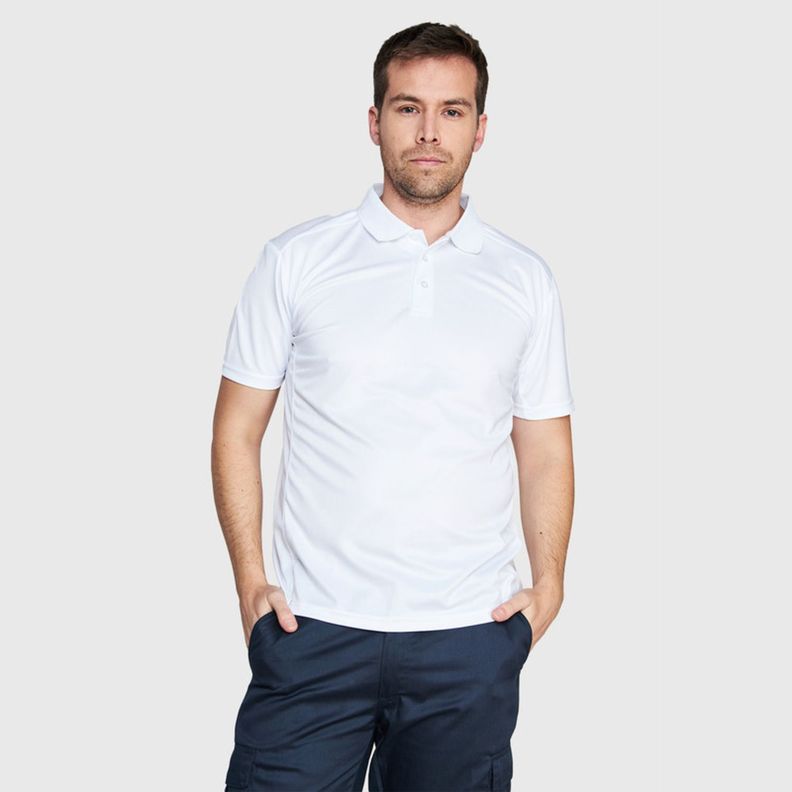 Polera Dry Fit Hombre M/C Blanco-0