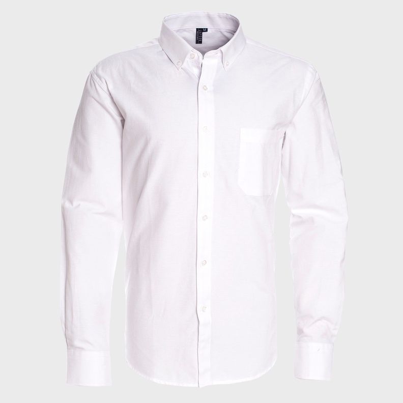 Camisa Oxford Comfort B/Pegado M/L  Blanco-0