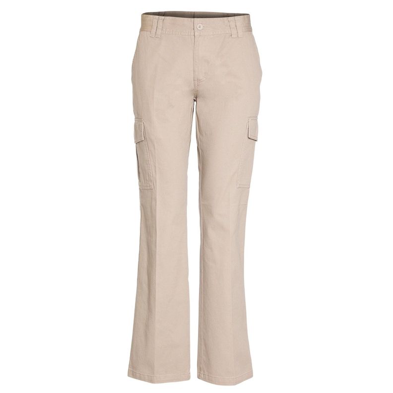Pantalón Cargo Gabardina Mujer Beige-0