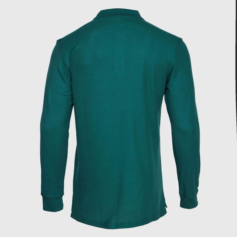 Polera Pique T/C Ml Hombre Verde musgo-3