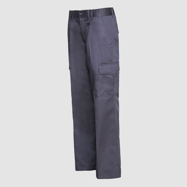 Pantalón Cargo Gabardina T/C Mujer Gris-1
