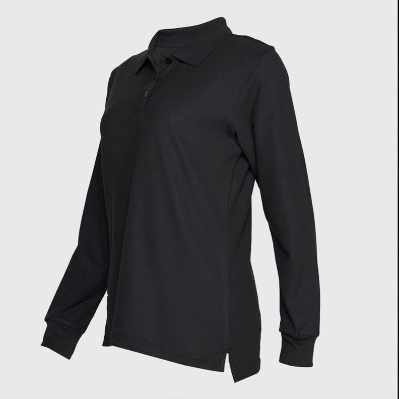Polera Pique Tc Ml Mujer Negro-1