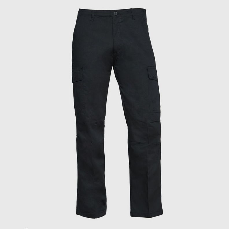 Pantalón Cargo Gabardina T/C Hombre Negro-1