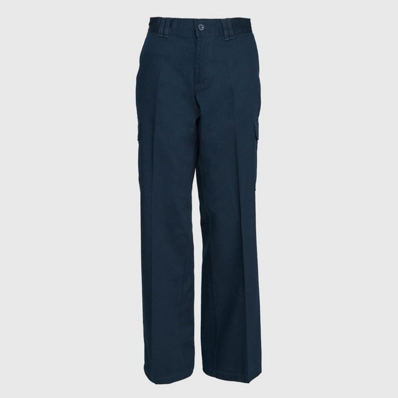 Pantalón Cargo Gabardina Mujer Azul marino-0