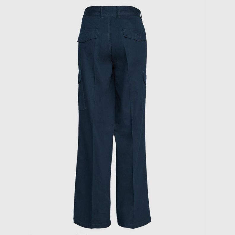 Pantalón Cargo Gabardina Mujer Azul marino-2