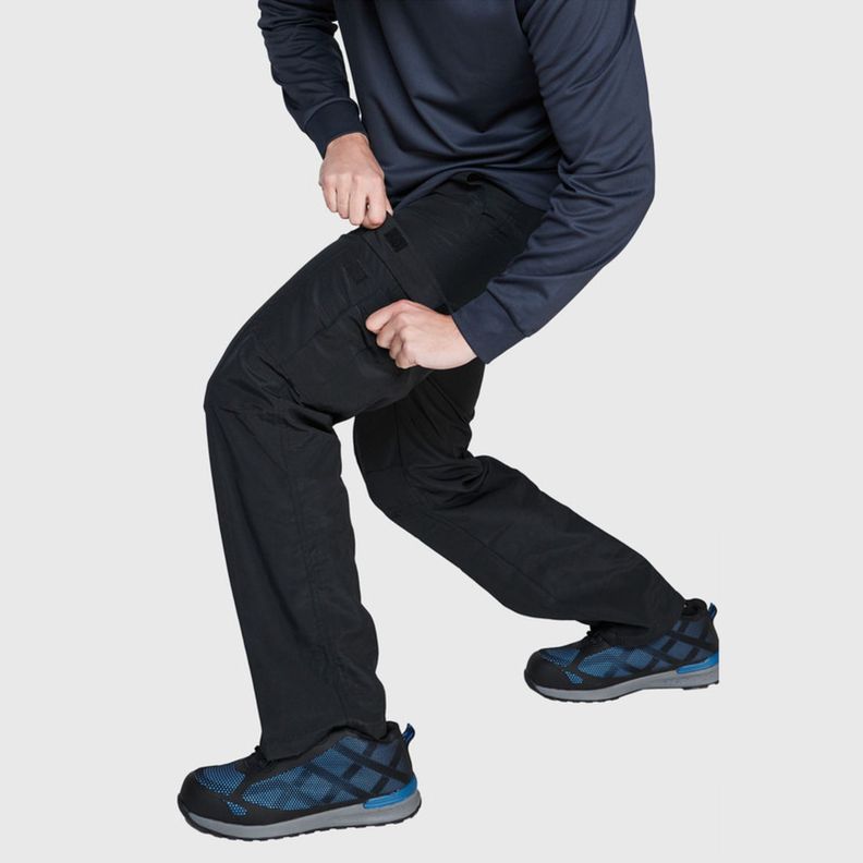 Pantalón Cargo Poplin Cintura Elasticada Negro-0